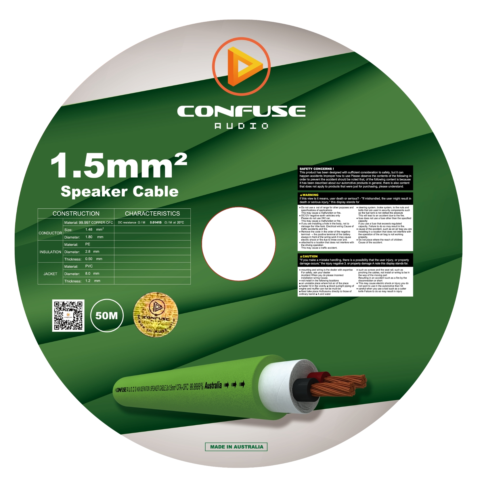 1.5mm² / Speaker Cable / GN