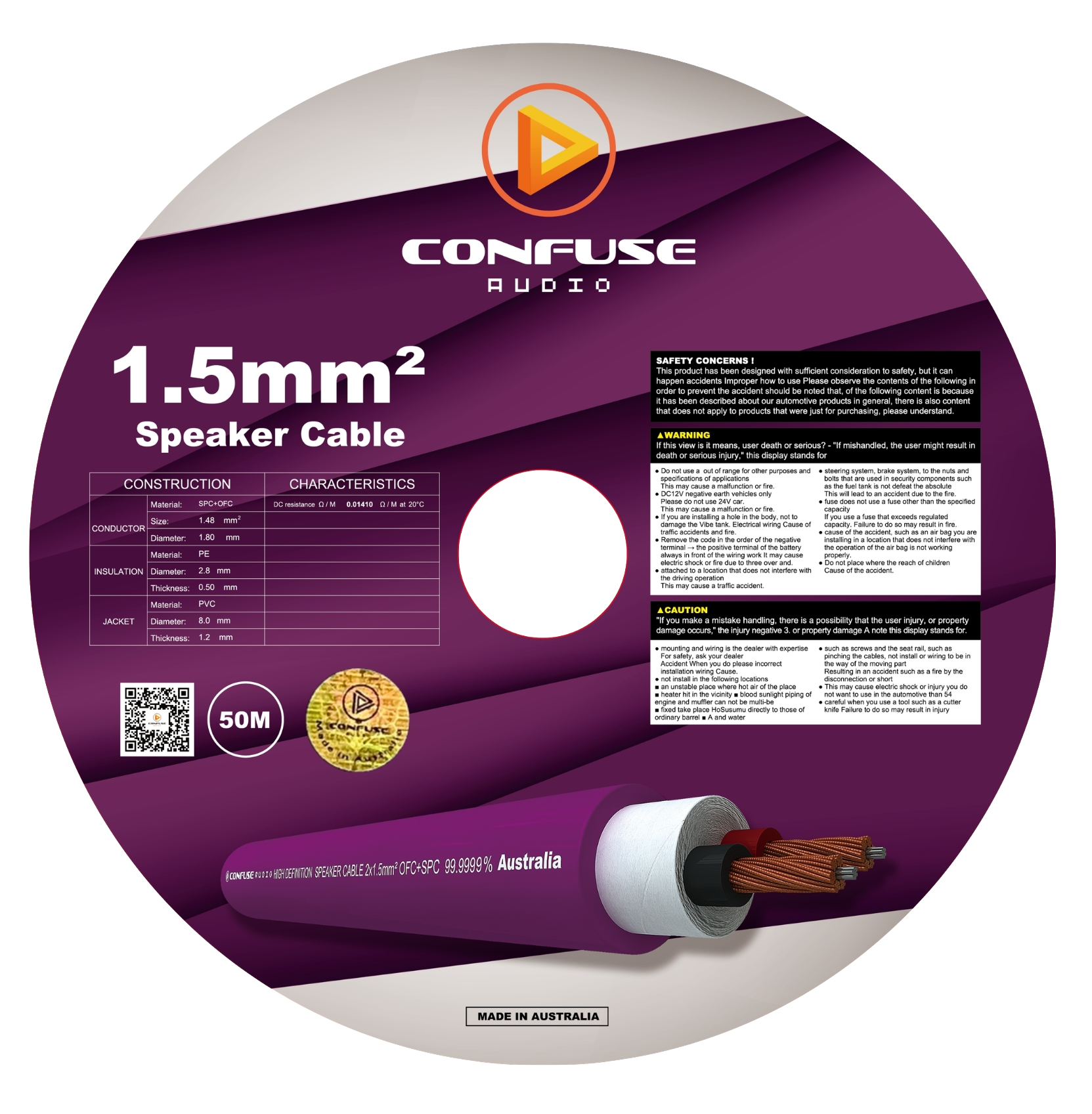 1.5mm² / Speaker Cable / PL